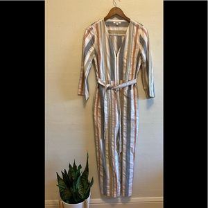 Madewell stripe jumpsuit